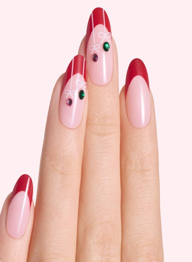 Dashing Diva Magic Press Nail Set - Having A Ball - Long Almond Press Ons - Long Lasting Gel - Lasts Up to 10 Days - Holiday Gel Set - 4-Piece Manicure Kit with 30 Nails - Image 2